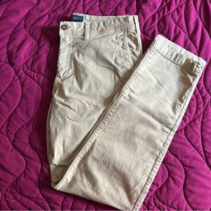 American Eagle Outfitters Tan Chinos Full-Length Cotton Blend